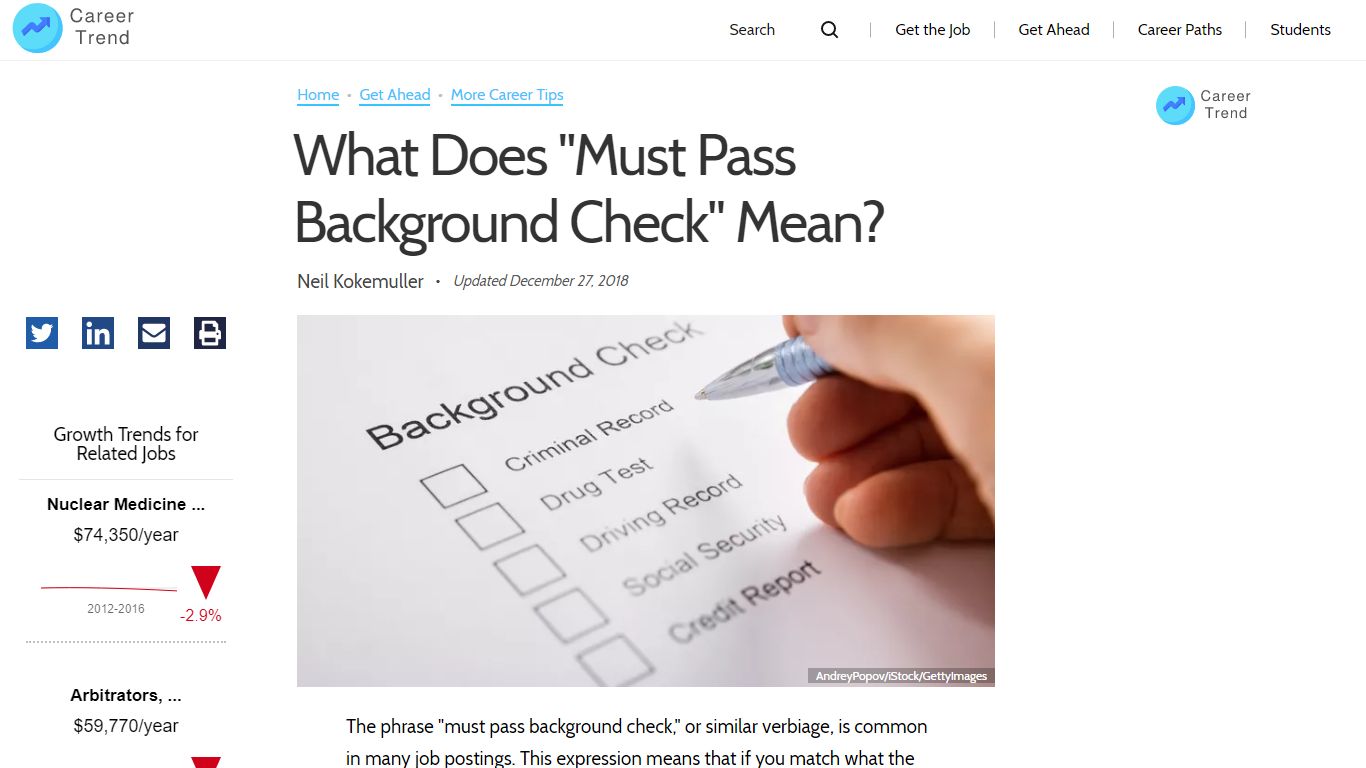 What Does "Must Pass Background Check" Mean? - Career Trend