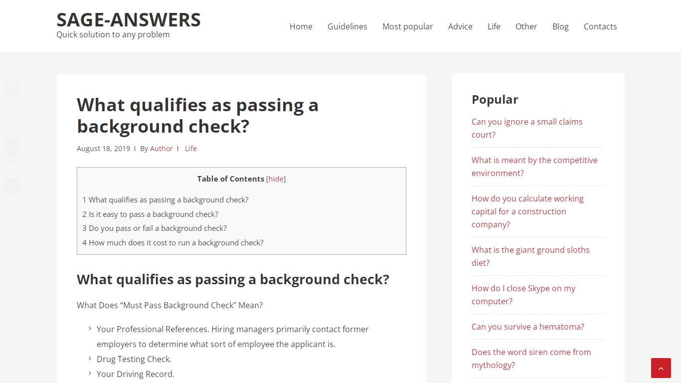 What qualifies as passing a background check? – Sage-Answers
